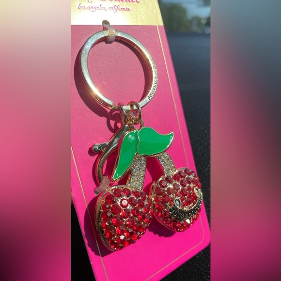 Juicy Couture Keychain,Juicy Couture Red Cherry Keychain,Juicy Couture Cherry. - Picture 5 of 9